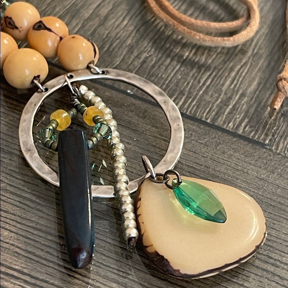Silpada Tropical Palms N3306 Suede Adjustable Necklace - Picture 2 of 16